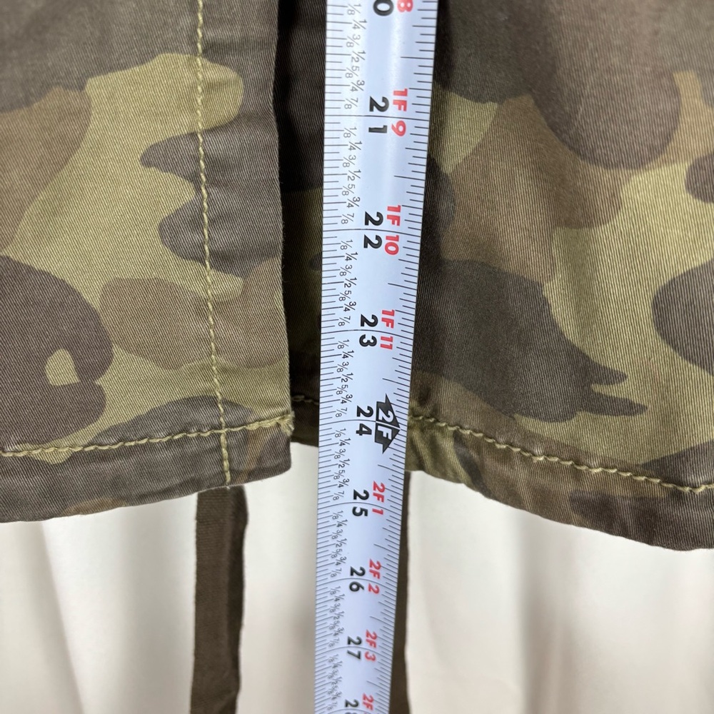 Marrakech Green‎ and Brown Camo Utility Jacket with Cinched Waist/Hip 4 Pocket - Picture 12 of 16